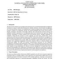 Government of Saint Lucia: National Spatial Data Infrastructure (NSDI) Manager